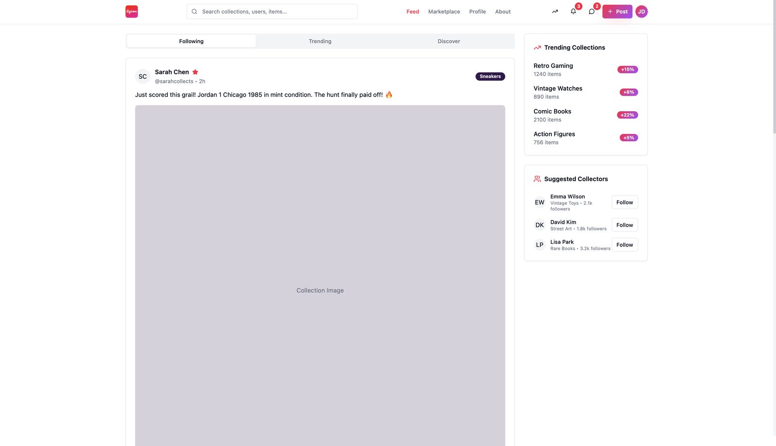 Digiown feed screen