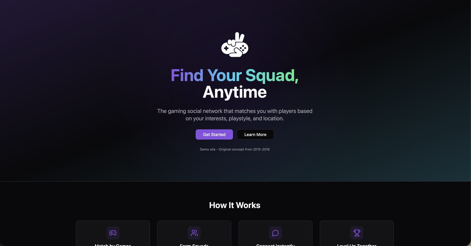 LFGee landing screen